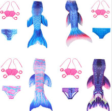 Load image into Gallery viewer, Sensfun Kids Girls Mermaid Swimming Tail Swimsuit Summer Ariel Cosplay Costumes Children Mermaid Tail Bikini Set Mermaid