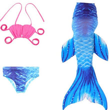 Load image into Gallery viewer, Sensfun Kids Girls Mermaid Swimming Tail Swimsuit Summer Ariel Cosplay Costumes Children Mermaid Tail Bikini Set Mermaid
