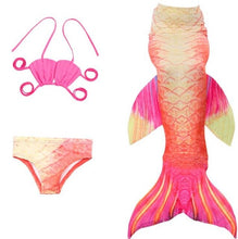 Load image into Gallery viewer, Sensfun Kids Girls Mermaid Swimming Tail Swimsuit Summer Ariel Cosplay Costumes Children Mermaid Tail Bikini Set Mermaid