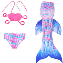 Load image into Gallery viewer, Sensfun Kids Girls Mermaid Swimming Tail Swimsuit Summer Ariel Cosplay Costumes Children Mermaid Tail Bikini Set Mermaid