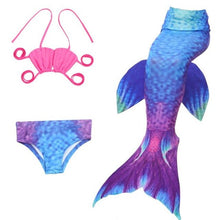 Load image into Gallery viewer, Sensfun Kids Girls Mermaid Swimming Tail Swimsuit Summer Ariel Cosplay Costumes Children Mermaid Tail Bikini Set Mermaid