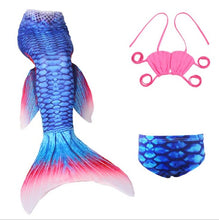 Load image into Gallery viewer, Sensfun Kids Girls Mermaid Swimming Tail Swimsuit Summer Ariel Cosplay Costumes Children Mermaid Tail Bikini Set Mermaid