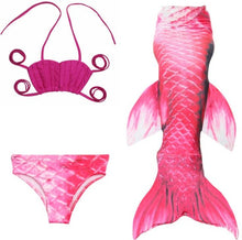 Load image into Gallery viewer, Sensfun Kids Girls Mermaid Swimming Tail Swimsuit Summer Ariel Cosplay Costumes Children Mermaid Tail Bikini Set Mermaid